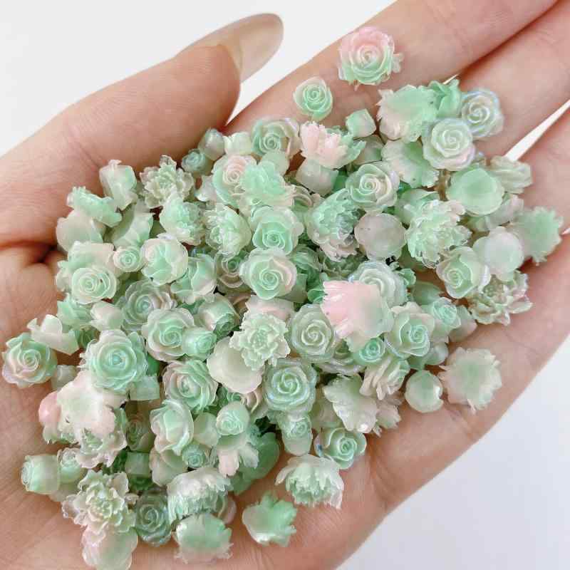 ネイルパーツ レディース 3Dアート 山茶花 薔薇 樹脂製 仿真花 付け爪 ネイルアー...