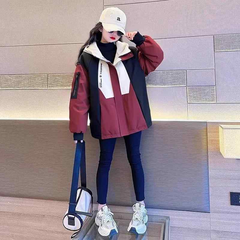 ジャケット キッズ 女の子 マウンテンパーカー 秋冬 アウター 上着 子供服 長袖 フ...
