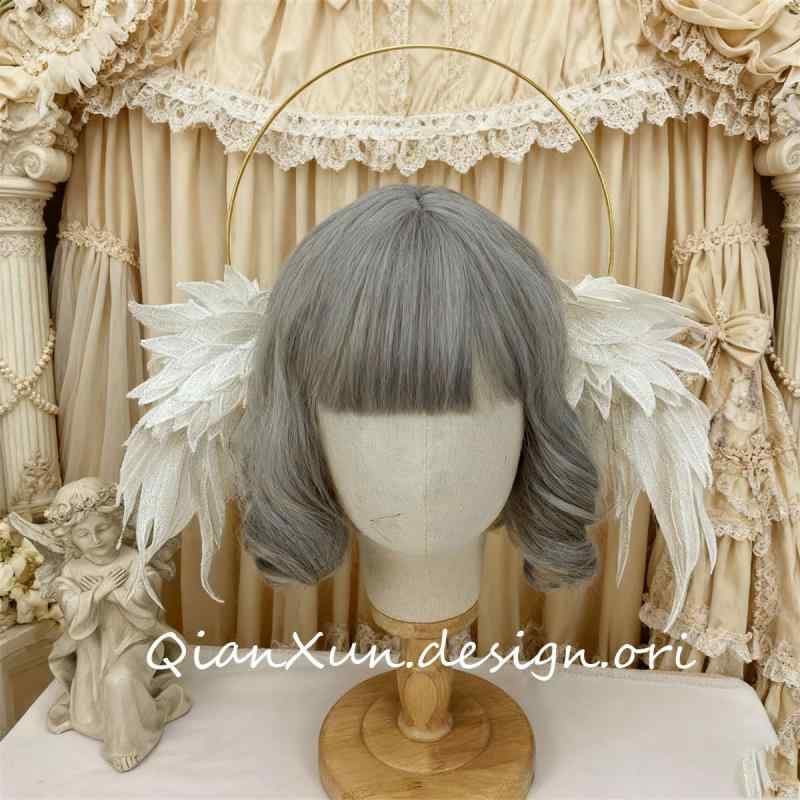 カチューシャ レディース 天使 悪魔 羽根 輪っか ヘッドドレス ロリータ 復古調 教...