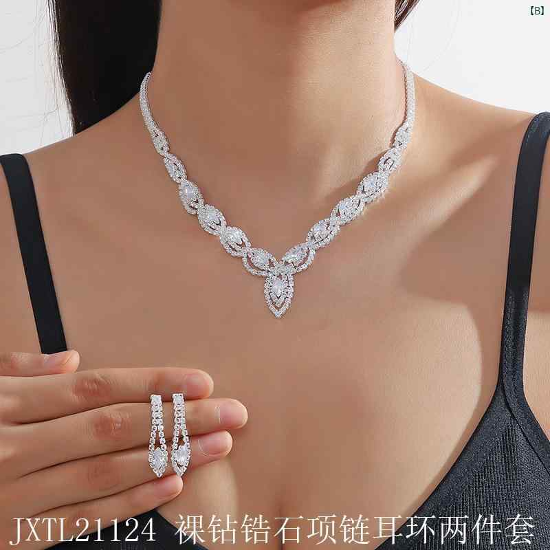 クリエイティブグローバルのアクセサリー レディース ネックレス ピアス セット ジュエリー ジルコニア ストーン 爪留め シンプル 復古調 鎖骨チェーン ドレスアップ 結婚式 二次会 パーティー 華やか 高級感 煌めき 大人 かわいい 上品 きれいめ おしゃれ デイリーユース フ｜アングル3