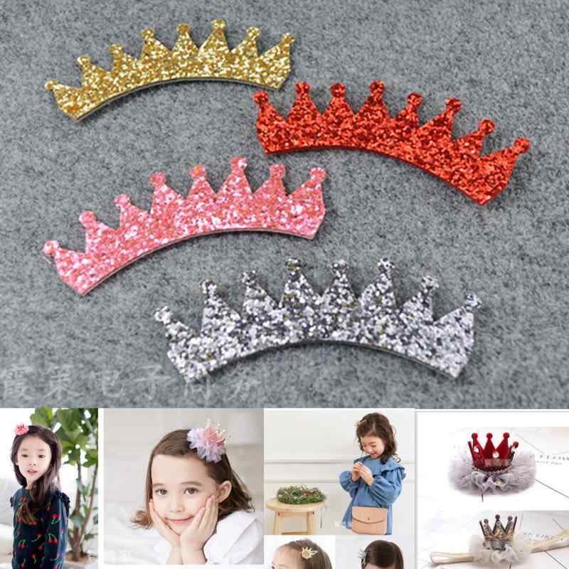 ヘアアクセサリー キッズ 女の子 子供 ヘアクリップ 手作り パーツ セット クラウン 王冠 キラキラ 髪飾り ヘアピン 装飾パーツ DIY ハンドメイド かわいい おしゃれ 発表会 幼稚園 保育園 プレゼント ギフト 髪留め アクセサリー素材 飾り付け