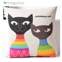 猫 クッションカバー デザイン 猫柄 おしゃれ かわいい 猫雑貨 雑貨 猫グッズ 愛猫グッズ ペア 動物 動物柄 アニマル 可愛い ねこ インテリア リビング ...