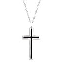 送料無料 LARA Christie ララクリスティー レールクロス ネックレス p3190-B シルバー925 クロス 十字架 ペンダント