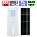 ソーラー外灯 ソーラー 街灯 人感センサー付きソーラーライト ソーラー充電 80w 太陽光LED 昼光色(ポール別売)