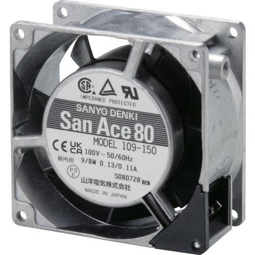 オレンジブック トラスコ中山 SanAce　ACファン（80×25mm　AC100V　プラグコード付属） S-109S050