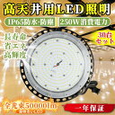 30台セット led高天井照明250W 50000lm 高辉度 2500W水銀灯相当ufo型led投光器 円盤型LED投光器 高放熱 省エネ ハイ...