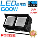【2台セット】最強 LED投光器 大型照明LED投光器 600W IP65MEANWELL電源内蔵 120000LM LED作業灯 6000W相当 屋外 120...