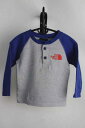 ノースフェイス 長袖Tシャツ ロンT 中古 THE NORTH FACE ヘンリーネックベースボールTシャツ【90】【古着】【中古】【キッズ】【子供】男の子 男子 アウトドア キャンプ トレッキング 登山 【古着屋】レトロ古着 アメカジ 保育園 幼稚園 外遊び 公園 2歳 3歳(4)