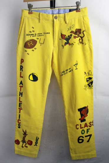 レア ラルフローレン Ralph Lauren 落書き＆刺繍 コーデュロイパンツ【古着】【中古】【メンズ】【レデ..