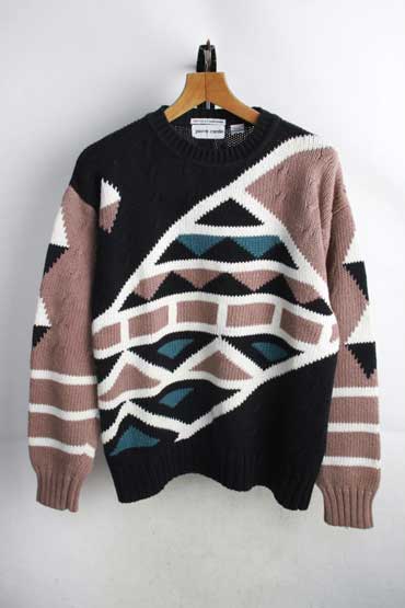 セーター メンズ 中古 レア 1980年代 ピエールカルダン pierre cardin ハンドニット【S】(男性の【L相当】)【古着】【中古】【メンズ】【レデ...