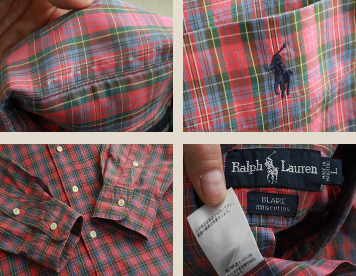 ラルフローレン 長袖シャツ メンズ 中古 Ralph Lauren ボタンダウンシャツ【L】【古着】【中古】【メンズ】【男性】【ヴィンテージ】 【ビンテージ】 【レトロ古着】【vintage】おしゃれ オシャレ アメカジ オーバーサイズ 大きいサイズ 90’s 90s 90年代