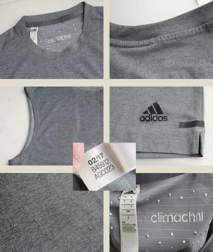 アディダス adidas climachill ノースリーブ Tシャツ【L】【古着】【中古】【メンズ】レディース【男性】マラソン ランニング ドライフィット スポーツ ジム トレーニング キャンプ アウトドア サッカー タンクトップ 速乾