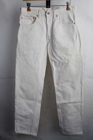 樂天商城 - アメリカ製 1990年代 リーバイス Levi's 505 オフホワイト デニムパンツ W30 L31【古着】【中古】【メンズ】【レディース】【ヴィンテージ】 【ビンテージ】 【vintage】90’s 90s 80’s 80s アメカジ ボトムス Gパン 男性 女性 カラーデニム 白 501 MADE IN USA