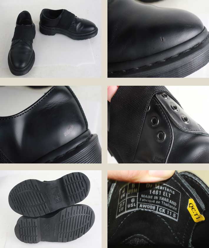 ドクターマーチン 3ホール【中古】【レディース】Dr.Martens スリッポン 1461 ELT シューズ UK4（23cm相当）【古着】女性 メンズ【ヴィンテージ】 【ビンテージ】アメカジ 古着 ワークブーツ エンジニアブーツ ビジネス 通勤 おしゃれ オシャレ 23452001 黒 ブラック 3