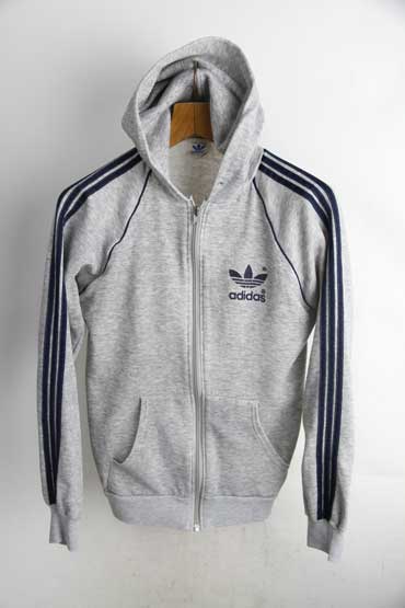 希少!! 80年代 アディダス adidas 3本ライン スウェットパーカーBOY’S【XL】（男性の【S】相当くらい）【古着】【中古】【女性】【レディース】【ヴィンテージ】 【ビンテージ】 【レトロ古着】【vintage】 80s 80’s