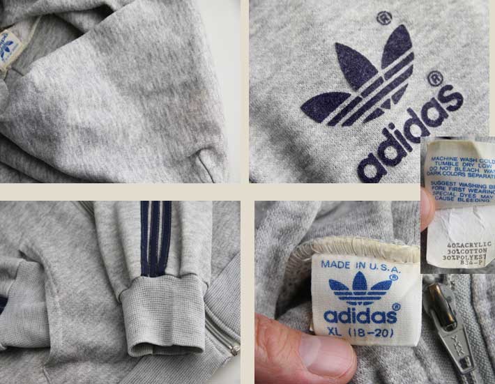 希少!! 80年代 アディダス adidas 3本ライン スウェットパーカーBOY’S【XL】（男性の【S】相当くらい）【古着】【中古】【女性】【レディース】【ヴィンテージ】 【ビンテージ】 【レトロ古着】【vintage】 80s 80’s