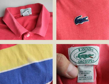 アメリカ製 ラコステ LACOSTE ポロシャツ【M】【古着】【中古】【メンズ】【レディース】【ヴィンテージ】 【ビンテージ】