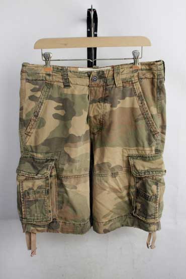 アバクロ ショーツ メンズ 中古 アバクロンビー＆フィッチ Abercrombie＆Fitch M-65型 ミリタリー【30】【古着】【中古】【メンズ】【男性】 【レディース】ハーフパンツ 短パン パンツ ズボン リゾート 海ビ ーチ カーゴ 6ポケット