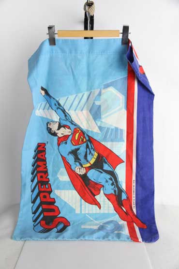 アメリカ製 70年代 スーパーマン Superman ピローケース 枕カバー 【古着】【中古】【メンズ】【レディース】【ヴィンテージ】 【ビンテージ】 【レトロ古着】【vintage】70’s 70s