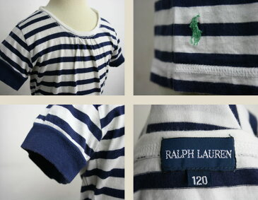 ラルフローレンRalph LaurenボーダーTシャツ【120】【古着】【中古】【キッズ】【子供服】