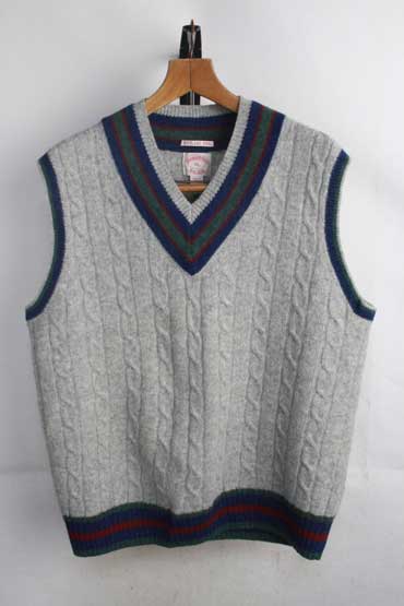 【中古】Vネックベスト ニットブル...
