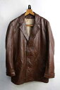レザージャケット【中古】【メンズ】1970年代 vintage レザー チェスターコート(【XL】相当)本革 革ジャン 皮ジャン ライダース【古着】【レディース】【ヴィンテージ】 【ビンテージ】アメカジ バイク バイカー 男性 オーバーサイズ 70's 70s