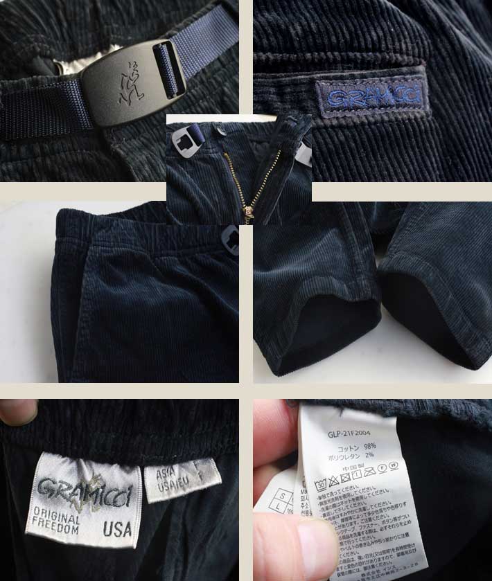 グラミチ GRAMICCI コーデュロイパンツ GLP-21F2004【古着】【中古】【メンズ】【男性】 キャンプ アウトドア スラックス ズボン アメカジ 伸縮性あり ストレッチ素材 クライミングパンツ 黒 カジュアル おしゃれ イージーパンツ GLP-21F2004