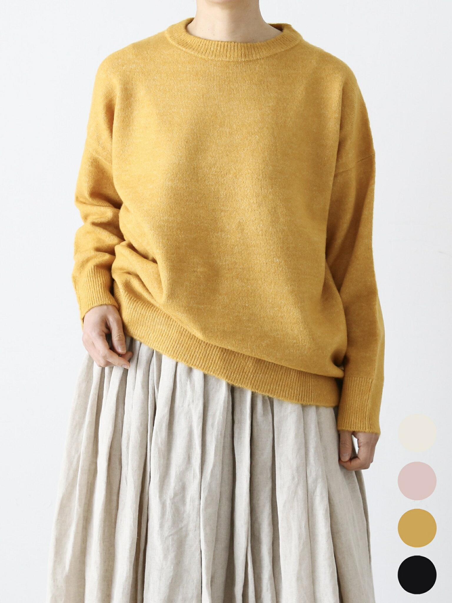 【60%OFF】ROBE de PEAU クルーネックセーター R131