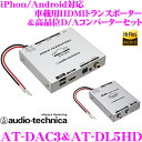 オーディオテクニカ AT-DAC3＆AT-DL5HD iPhone/Android対応 高品位HDMIトランスポート＆高品位D/Aコンバーター BitOne/BEWITHSTATE/カロッツェリア等にiPhone/Androidをダイレクト接続! 同軸/角型デジタル出力 RCA映像出力