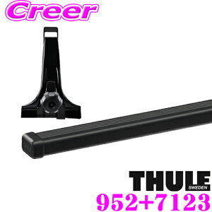 \ スーパーセール限定ポイント5倍!/【世界最高水準の安全性!!安心の最長5年保証!!】 THULE ダイハツ ハイゼットカーゴ (S320V/S330V ハイルーフ)用 ルーフキャリア取付2点セット フット952&バー7123セット バーTH760後継