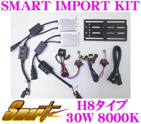 Smart スマート 輸入車フォグランプ専用HIDキット SMART IMPORT KIT 8000K H8/H11兼用 【明るさを犠牲にしない出力設計!】
