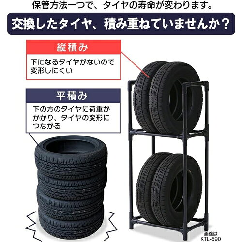 アイリスオーヤマ タイヤラック KTL-450C ベーシックタイプ カバー付き 軽トラック...
