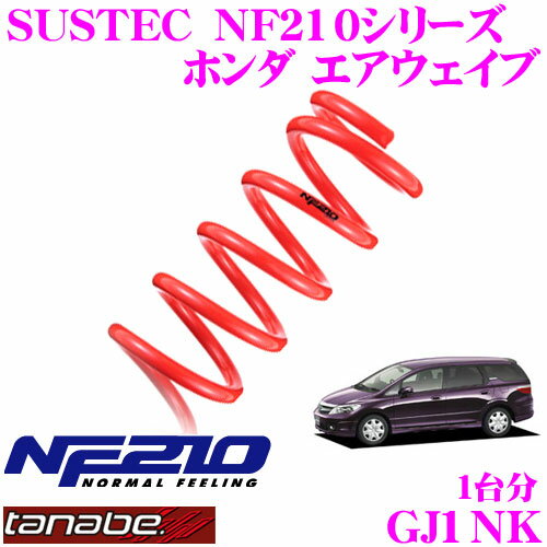 TANABE タナベ ローダウンサスペンション GJ1NK ホンダ エアウェイブ GJ1(H17.4～)用 SUSTEC NF210 F 25～35mm R 30～35mmダウン 車両1台分 車検対応