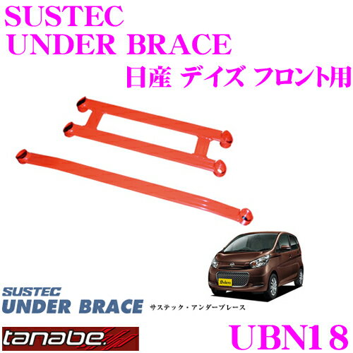 【5/9～5/15はエントリー+3点以上購入でP10倍】 TANABE タナベ アンダーブレース UBN18 三菱 B35A デリカミニ 日産 B21W デイズ 【ハイレスポンスなハンドリングを実現!】