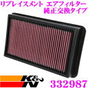 \ スーパーセール限定ポイント5倍!/K&N 純正交換フィルター 33-2987 トヨタ 200系 ハイエース用 リプレイスメント ビルトインエアフィルター 純...