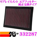 K&N 純正交換フィルター 33-2287 リンカーン ナビゲーター 用 リプレイスメント ビルトインエアフィルター 純正品番:413Z9601BA/4C3Z9...