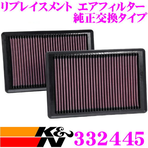 【最大10,000ポイント！3点以上で当選確率5倍！18日限定】K&N 純正交換フィルター 33-2445 ジャガー XK-TYPE 用 リプレイスメント ビルトインエアフィルター 純正品番:C2P13933対応