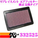 【11/1は全品P3倍】K&N 純正交換フィルター 33-2525フィアット UNO 用ダイハツ アトレー など用リプレイスメント ビルトインエアフィルター純正品番:10801-97203など対応 - 11,781 円