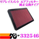 【8/17迄限定】\お盆特価 最大500円OFFクーポン!/K&N 純正交換フィルター 33-2546 アルファロメオ 75/スパイダー 用 リプレイスメント ...