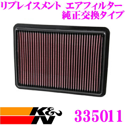 K&N 純正交換フィルター 33-5011 ホンダ K2C レジェンド用 リプレイスメント ビルトインエアフィルター 純正品番17220-R9P-A01対応