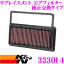 K&N 純正交換フィルター 33-3014 フィット 312141 / 312142 ABARTH 595用 リプレイスメント ビルトインエアフィルター 純正品...