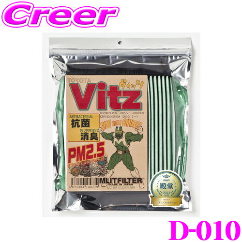 【当店ポイント最大39倍★要エントリー 20日20時~】エムリットフィルター D-010 ヴィッツ専用エアコンフィルター 【トヨタ 90系/130系 ヴィッツ用】