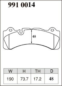 DIXCEL M9910014 ブレーキパッド M type 86 ZN6 (TRD BRAKE KIT Brembo 6POT) フロント用 3