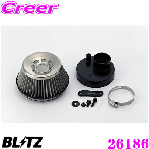 【夏祭】最大77,777pt当たる！＼最大1000円OFFクーポン／BLITZ ブリッツ No.26186 スズキ ワゴンR[ターボエンジン](MC22S)用 サスパワー コアタイプエアクリーナー SUS POWER AIR CLEANER