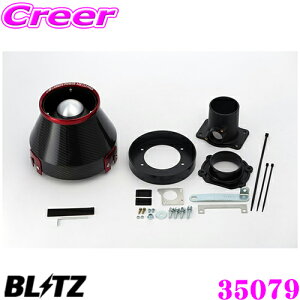 BLITZ ブリッツ No.35079 三菱 CV5W デリカD:5用 カーボンパワー コアタイプエアクリーナー CARBON POWER AIR CLEANER