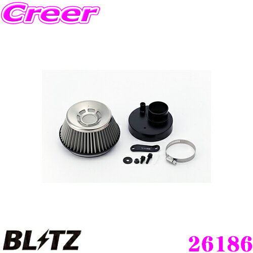 ＼今なら最大4000ポイント！要エントリー／BLITZ ブリッツ No.26186 スズキ ワゴンR(MC21S MC11S)用 サスパワー コアタイプエアクリーナー SUS POWER AIR CLEANER