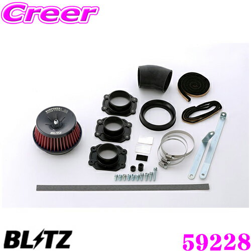 BLITZ ブリッツ No.59228 トヨタ アルファードハイブリッド/ヴェルファイアハイブリッド(AYH30W)用 サスパワー コアタイプLM エアクリーナー SUS POWER CORE TYPE LM-RED