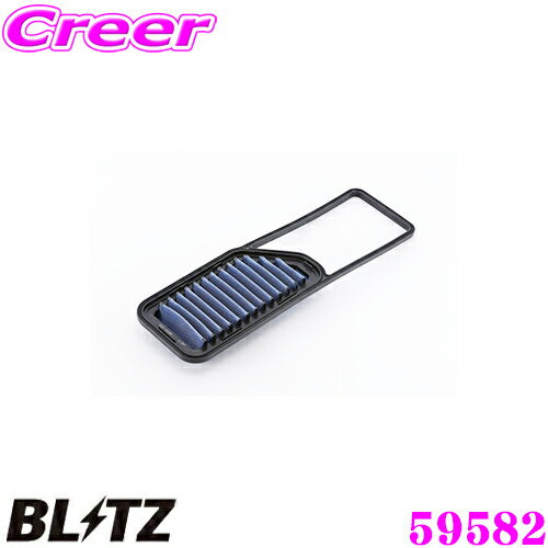 【先着限定！開始6時間スタートダッシュクーポン】BLITZ ブリッツ エアフィルター SD-66B 59582 ダイハツ ミラココア(L675S L685S)用 サスパワーエアフィルターLM SUS POWER AIR FILTER LM 純正品番17801-B2050対応品