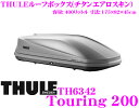 THULE TouringM(Touring200) 6342 スーリー ツーリングM TH6342 チタンエアロスキンルーフボックス(ジェットバッグ) 【ファーストクリック/デュアルサイドオープン/セントラルロッキング機能搭載】