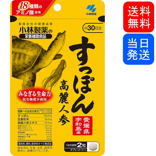 【複数購入 割引クーポン配布中】すっぽん高麗人参 小林製薬 約30日分 60粒